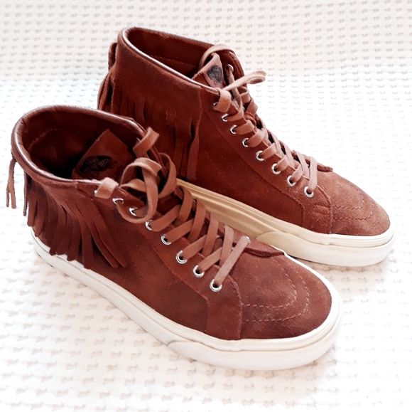 Vans Shoes - Vans SK8-Hi Moccasin High-Top Sneakers - Tan Women's 8 / Men's 6.5